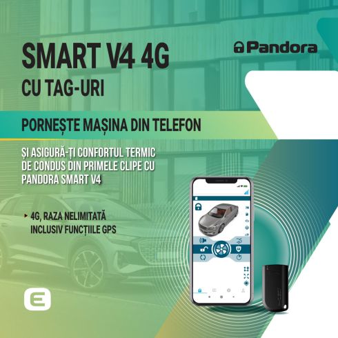 Kit pornire motor Mitsubishi Colt Z30 2002-2013, aplicatie telefon 4G, GPS (montaj inclus) - Pandora Smart v4 (cu tag)