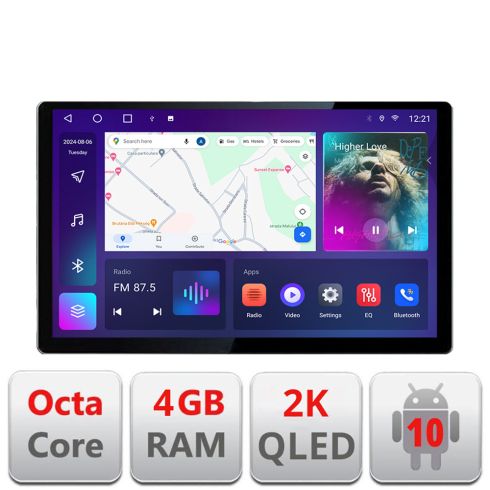 Dedikált navigáció Toyota Prius 2009-2014 N-TY39 Edonav képernyő 13" 2K 4+32 Android Waze USB navigáció 4G 360 Toslink Youtube Ra
