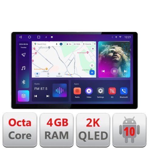 Dedikált navigáció Mercedes C W204 NTG4.5 2012-2015 Edonav képernyő 13" 2K 4+32 Android Waze USB navigáció 4G 360 Toslink Youtube