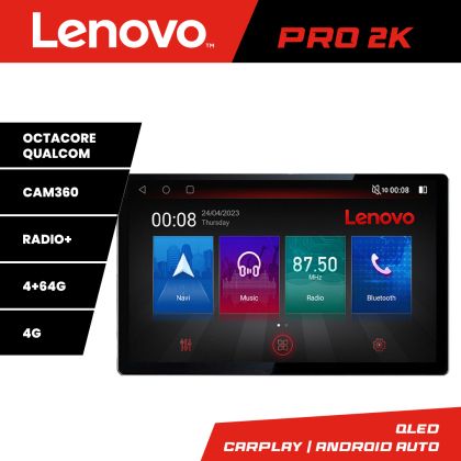 Navigáció Peugeot 308 K-038 Lenovo PRO 4+64 13 hüvelykes 2K android 4G DSP gps internet 8Core