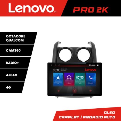 Navigáció Dacia Duster 2012-2019 K-157 Lenovo PRO 4+64 13 hüvelykes 2K android 4G DSP gps internet