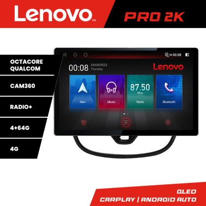 Navigatie Opel Karl 2017- K-karl Lenovo PRO 4+64 13 hüvelykes 2K android 4G DSP gps internet 8core