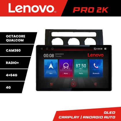Navigáció VW Touran 2003-2009 automata klíma K-touran2 Lenovo PRO 4+64 13 hüvelykes 2K android 4G DSP gps internet és GPS WI