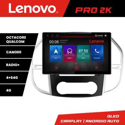 Navigáció Mercedes Vito w447 2016- Lenovo PRO 4+64 13 inch 2K android 4G DSP gps internet Kit-w447