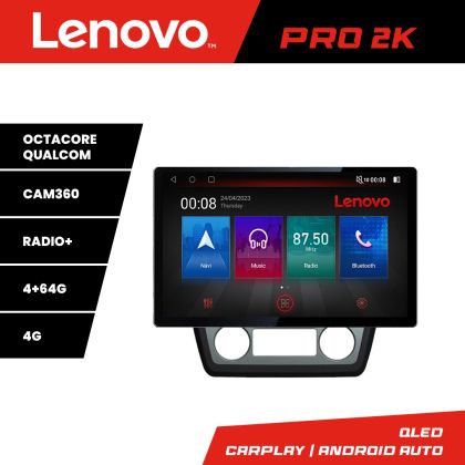 Navigáció Skoda Yeti 2009-2014 K-YETI Lenovo PRO 4+64 13 hüvelykes 2K android 4G DSP gps internet