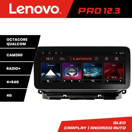 Navigáció Skoda Octavia 4 2020-2024 Lenovo PRO 4+64 12,3 hüvelykes qled android 4G DSP gps internet KIT-octavia4