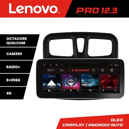 Navigáció Dacia Sandero 2012-2020 var B Lenovo PRO 8+256 12,3 hüvelykes qled android 4G DSP gps internet a