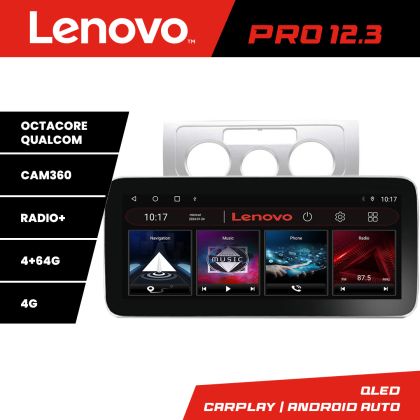 Navigáció VW Touran 2003-2010 K-TOURAN1 Lenovo PRO 4+64 12,3 hüvelykes qled android 4G DSP gps internet a