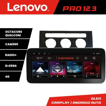 Navigáció VW Touran 2003-2009 automata klíma K-touran2 Lenovo PRO 8+256 12.3 hüvelykes qled android 4G DSP gps internet és GPS WI