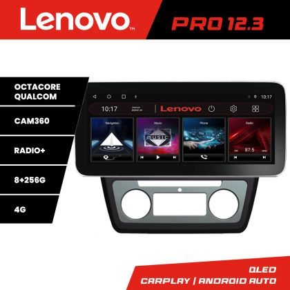 Navigáció Skoda Yeti 2009-2014 K-YETI Lenovo PRO 8+256 12,3 hüvelykes qled android 4G DSP gps internet