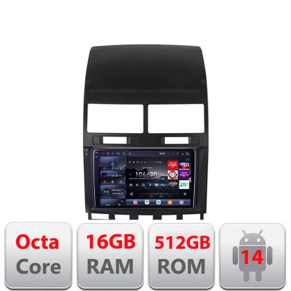 VW Touareg 2004-2011 Edotec Kit-042 navigáció 8 magos QLED 2K 12+256GB 360 Android Waze USB internet navigáció Youtube rádió