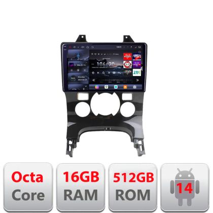 Navigáció Peugeot 3008 5008 2007-2015 Edotec Kit-323 8 magos QLED 2K 12+256GB 360 Android Waze USB Internet Navigáció Youtube Rádió