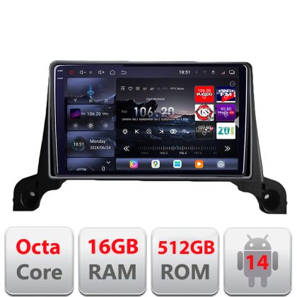 Navigáció Peugeot 5008 2016-2020 Edotec Kit-5008 8 magos QLED 2K 12+256GB 360 Android Waze USB Internet Navigáció Youtube Rádió