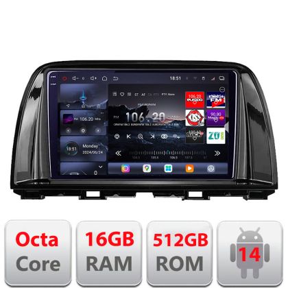 Mazda CX5 2015-2017 Android navigáció, rádió, gps, internet, 8 magos QLED 2K, 12+256GB, 360 fokos képátló, Edotec