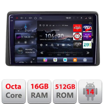 Navigáció Dacia Duster 2023 - Android rádió gps internet 8 magos QLED 2K 12+256GB 360 Edotec