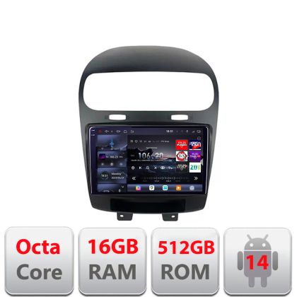 Navigatie Fiat Freemont Dodge Journey 2012-2019 Android radio gps internet 8 core QLED 2K 12+256GB 360 Edotec V1
