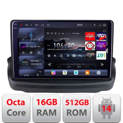 Navigáció Hyundai Genesis 2009-2012 8 magos QLED 2K 12+256GB 360 Android Waze USB Internet Navigáció Youtube Rádió Edotec