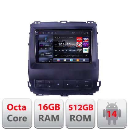 Navigáció Toyota Prado J120 2002-2009 Edotec Kit- j120 8 magos QLED 2K 12+256GB 360 Android Waze USB internet navigáció Youtube rádió