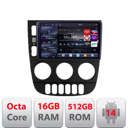 Navigáció Mercedes ML W163 1998-2005 Android rádió gps internet 8 magos QLED 2K 12+256GB 360 Edotec