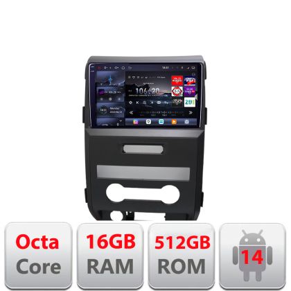 Navigáció Ford F150 2008-2014 Edotec Kit-f150-2008 8 magos QLED 2K 12+256GB 360 Android Waze USB Internet Navigáció Youtube