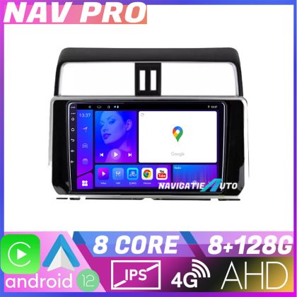 Toyota Prado J150 2018 navigáció KIT 1065 EDOTEC-LITE Android képernyő 720P Octa Core 8 128 Carplay