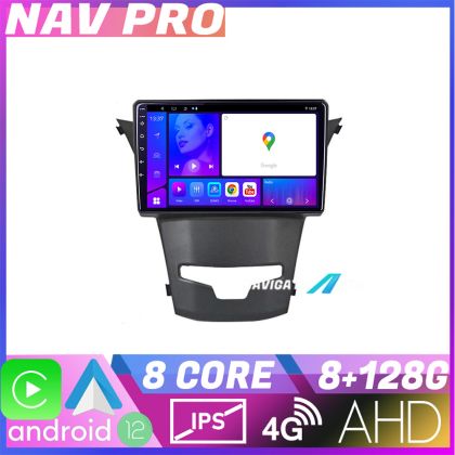 Navigáció Ssangyong Korando 2014 2019 KIT 1159 EDOTEC-LITE Android képernyő 720P Octa Core 8 128 Carplay