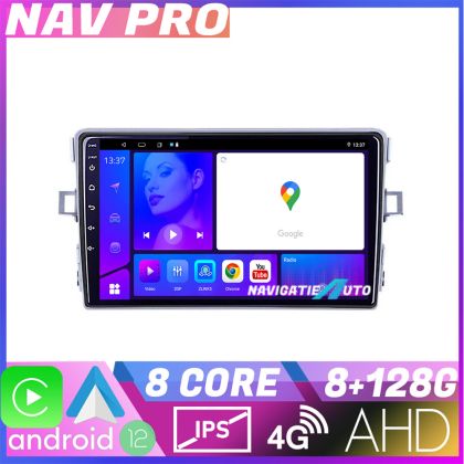 Navigáció Toyota Verso 2010 2016 KIT 133 EDOTEC-LITE Android képernyő 720P Octa Core 8 128 Carplay