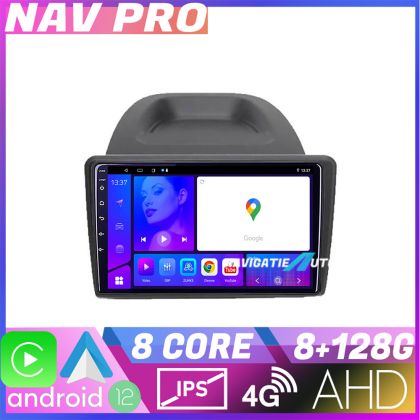 Navigáció Ford Fiesta 2012 2018 KIT 256 EDOTEC-LITE Android képernyő 720P Octa Core 8 128 Carplay