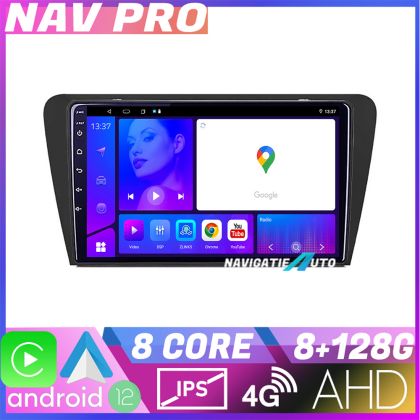 Skoda Octavia 3 navigáció KIT 279 EDOTEC-LITE Android képernyő 720P Octa Core 8 128 Carplay