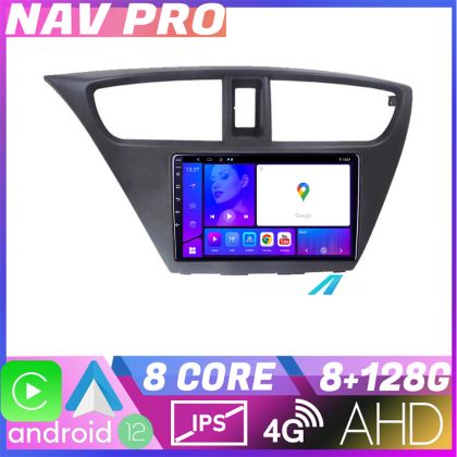 Navigáció Honda Civic 2012 2016 CIVIC EDOTEC-LITE KIT Android képernyő 720P Octa Core 8 128 Carplay