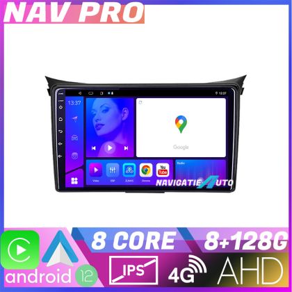 Navigáció Hyundai I30 2011 2016 EDOTEC-LITE Android képernyő 720P Octa Core 8 128 Carplay