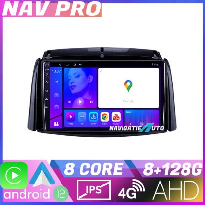 Navigáció Renault Koleos 2009 2016 KIT KOLEOS EDOTEC-LITE Android képernyő 720P Octa Core 8 128 Carplay
