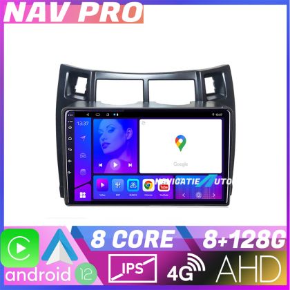 Navigáció Toyota Yaris 2008 2011 KIT YARIS08 EDOTEC-LITE Android képernyő 720P Octa Core 8 128 Carplay