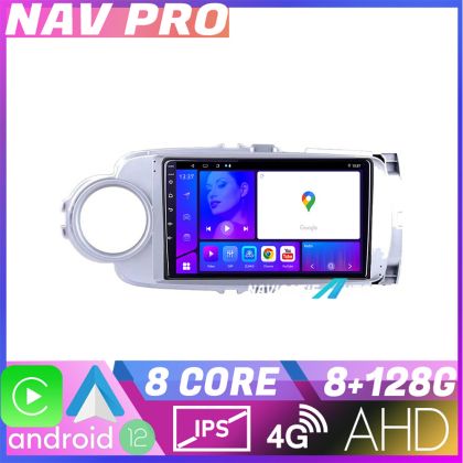 Navigáció Toyota Yaris 2010 2018 KIT YARIS10 EDOTEC-LITE Android képernyő 720P Octa Core 8 128 Carplay