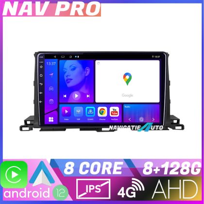 Navigáció Toyota Highlander 2013 2018 EDOTEC-LITE Android képernyő 720P Octa Core 8 128 Carplay