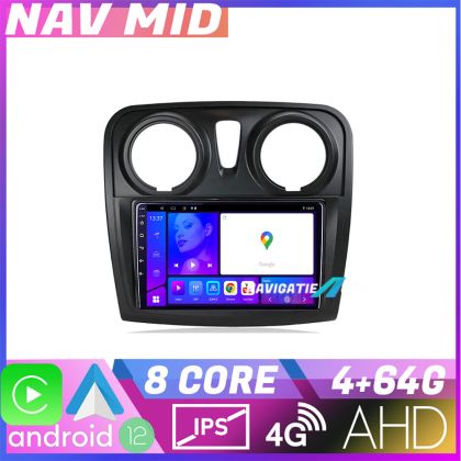 Navigáció Dacia Sandero Logan Lodgy 2012 2020 KIT sandero EDOTEC-LITE Android képernyő 720P Octa Core 4 64 Carplay