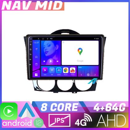 Navigáció Mazda RX8 2008 2011 EDOTEC-LITE Android képernyő 720P Octa Core 4 64 Carplay