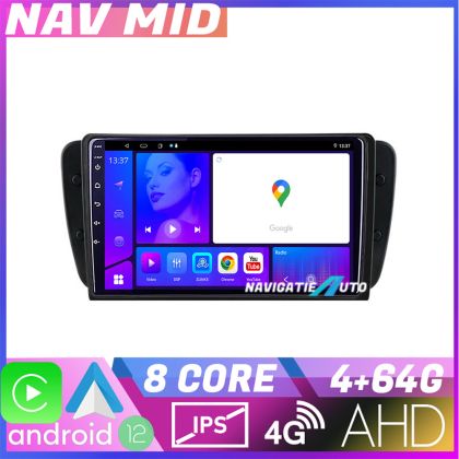 Navigáció Seat Ibiza 2008 2014 KIT 246 EDOTEC-LITE Android képernyő 720P Octa Core 4 64 Carplay