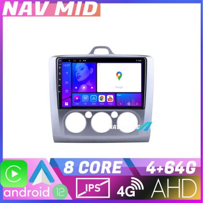 Navigáció Ford Focus 2 Manuális KIT 140 manuális EDOTEC-LITE Android képernyő 720P Octa Core 4 64 Carplay