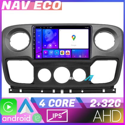 Navigáció Opel Movano, Renault Master 2010-2021 NAVTEC Android Kijelző 720P Négymagos 2+32 Carplay Android Auto v1