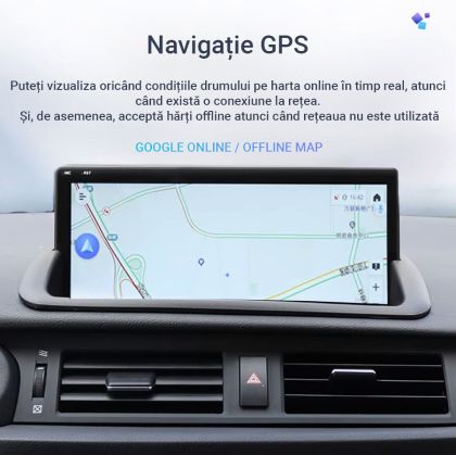 Navigáció Lexus CT 2011-2019 Android képernyő 10.25" 8+128 4G BT kamerák 360