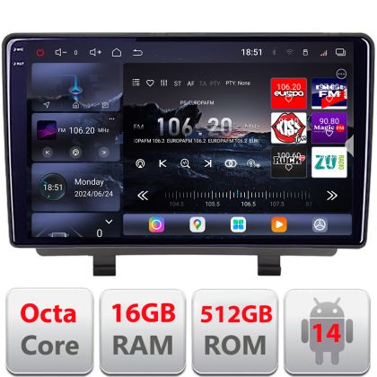 Navigáció Opel Zafira C 2011-2019 Qled 2K Octa Core 12+256GB LTE 4G DSP Wifi 5Ghz android auto carplay rádió gps internet KIT-zafira-c+EDT-E809-2K
