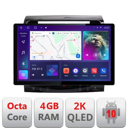 Navigáció Toyota Land Cruiser V8 L200 2009-2020 Qled 2K Octa Core 4+32 LTE 4G DSP Wifi 5Ghz android auto carplay rádió gps internet készlet-381-type-b+EDT-E413-2K+készlet-10-9