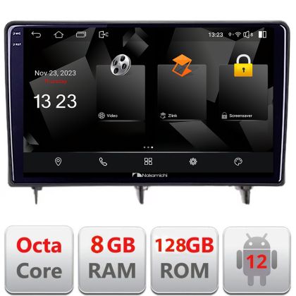 Navigatie Honda Civic 2022- Nakamichi NAM5960PRO Octa core 8+128 carplay android auto radio gps internet 