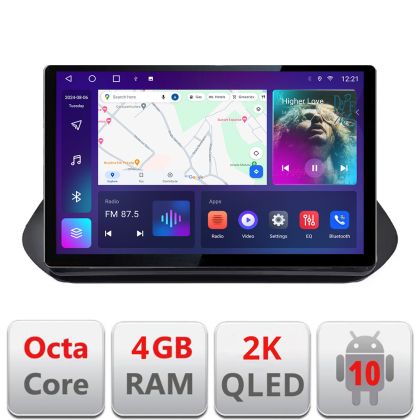 Navigatie Nissan X-trail 2021- Qled 2K Octa Core 4+32 LTE 4G DSP Wifi 5Ghz android auto carplay radio gps internet kit-x-trail-2021+EDT-E413-2K+kit-10-9