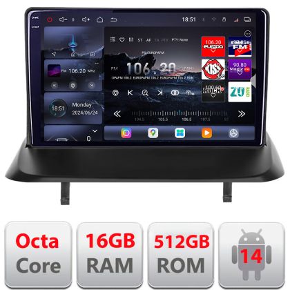 Navigáció Peugeot 3008 5008 Qled 2K Octa Core 12+256GB LTE 4G DSP Wifi 5Ghz android autó carplay rádió gps internet készlet-3008+EDT-E809-2K