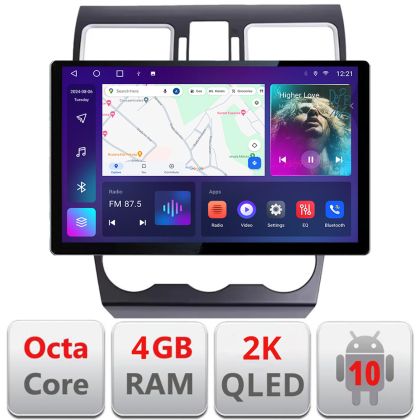 Navigáció Subaru Forester XV Qled 2K Octa Core 4+32 LTE 4G DSP Wifi 5Ghz android auto carplay rádió gps internet készlet-062-2019+EDT-E413-2K