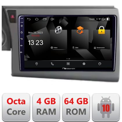 Navigatie Audi A6 C6 2004-2010 Nakamichi NAM5510 Qled Octa Core 720p 4+64 DSP 360 camera carplay android auto