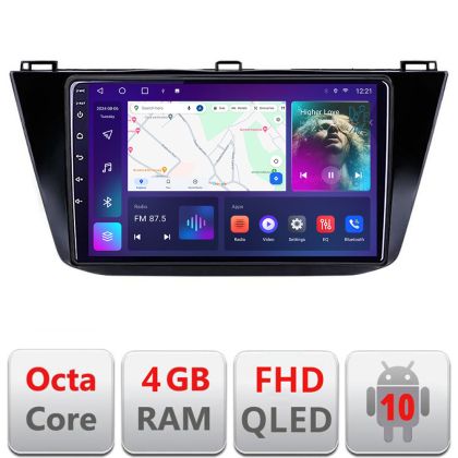 VW Tiguan 2016- B-5883 Android QLED képernyő octa core 4+64 Carplay android auto KIT-5883+EDT-E310V3