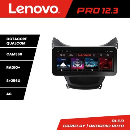 Navigáció Hyundai Elantra 2011-2013 K-092 Lenovo PRO 8+256 12,3 hüvelykes qled android 4G DSP gps internet Q